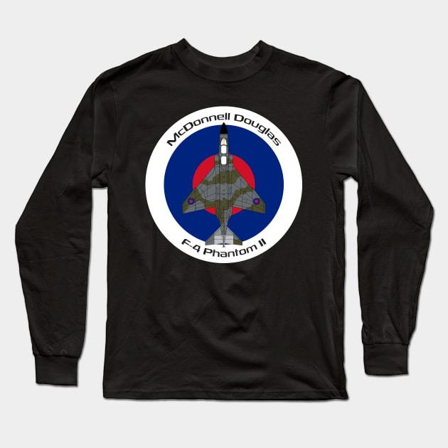 F-4 Phantom II (RAF) Long Sleeve T-Shirt by BearCaveDesigns